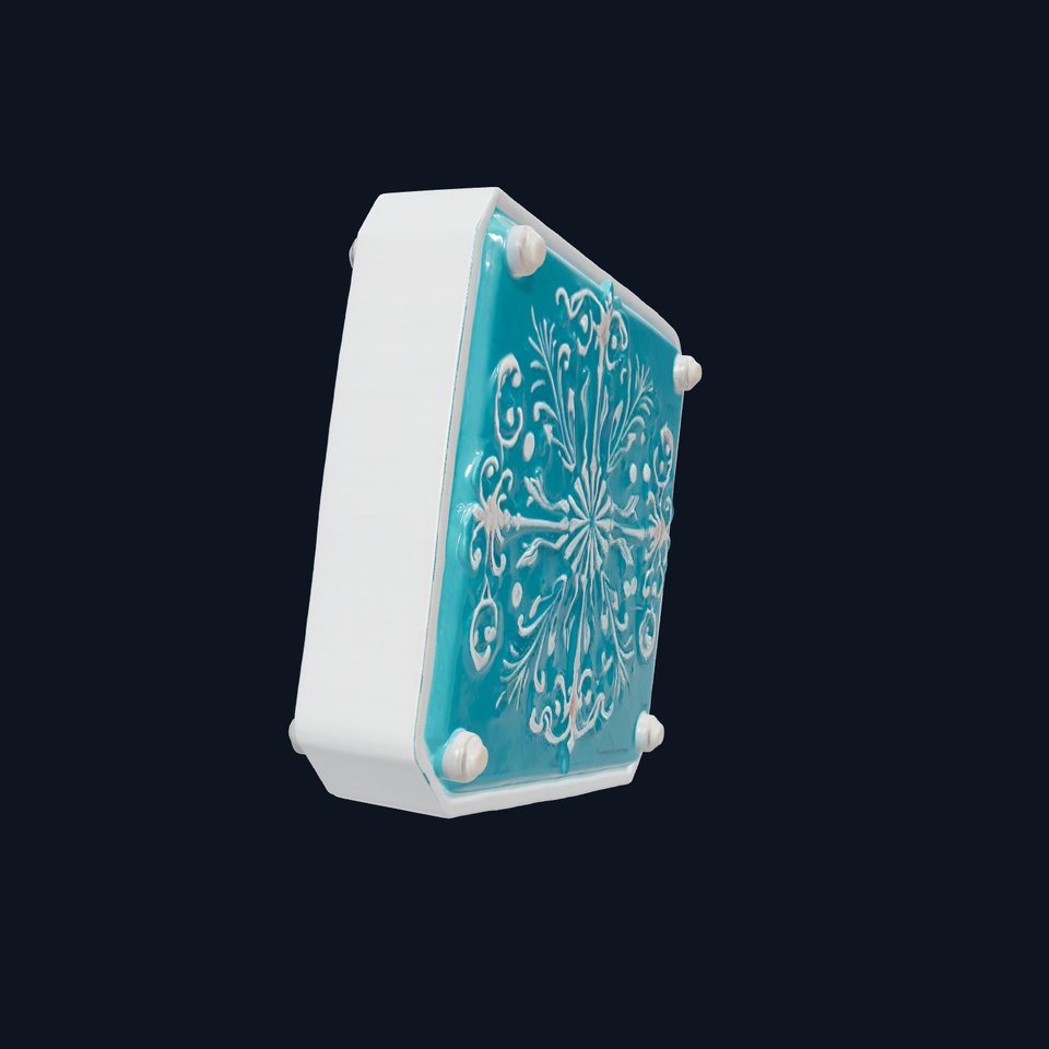 Turquoise Mandala Lid model pack